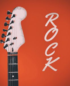 Guitar Head Illustration Red Rock