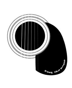 Black and White Minimalist Guitar D