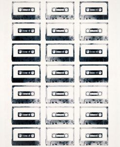 Retro Black and White Cassettes Light