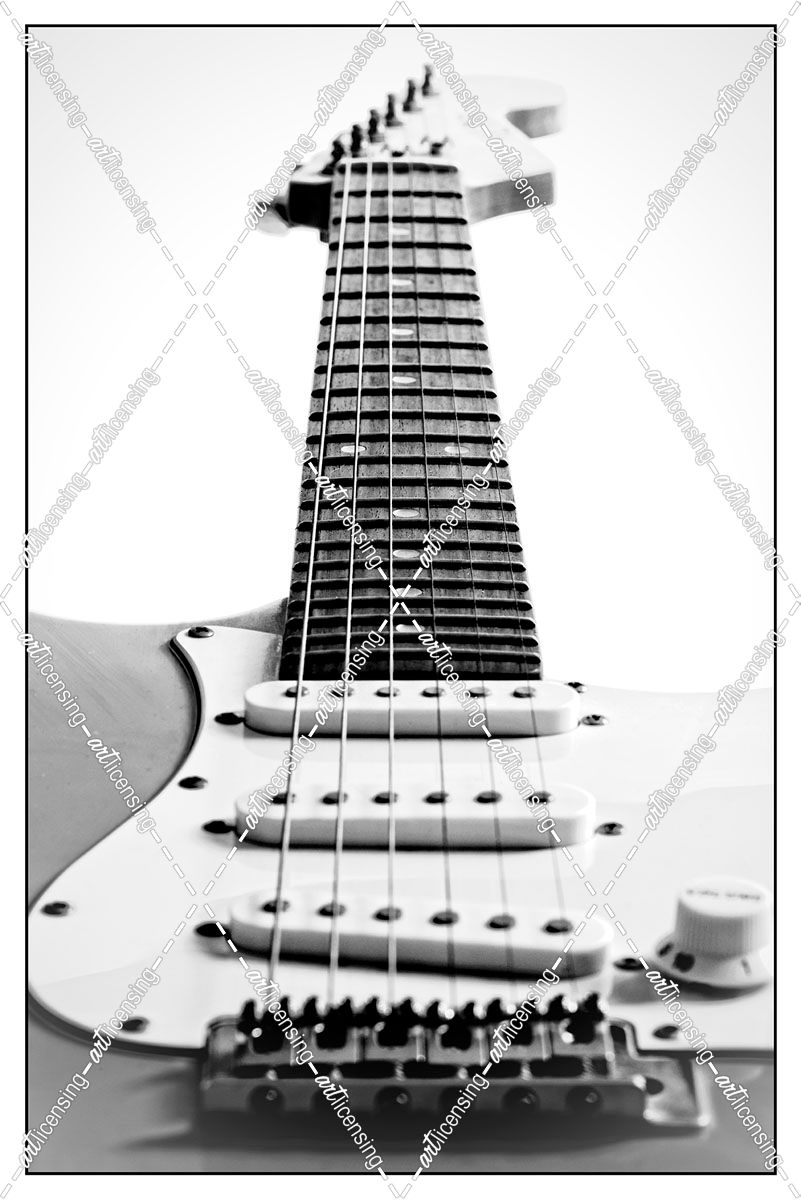 Black and White Guitar Side
