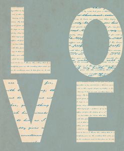 Love Script on Blue