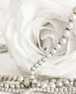 White Rose with Pearls