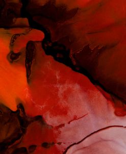 Deep Red Alcohol Ink Abstract