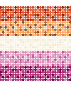Abstract Circle Lesbian Pride Flag