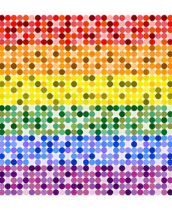 Abstract Circle Rainbow Pride Flag