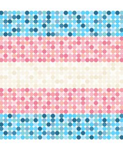 Abstract Circle Transgender Pride Flag
