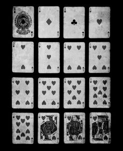 Black and White Hearts Playing Cards