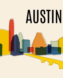 Austin Mid Century Modern Cityscape
