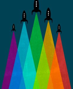 Abstract Rainbow Rocket B