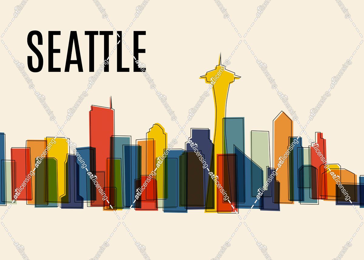 Seattle Mid Century Modern Cityscape