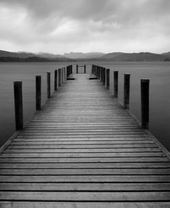 Black and White Pier Landscape Print Original