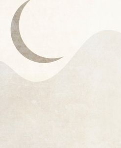 Set of 2 Boho Neutral Sun Moon Prints A