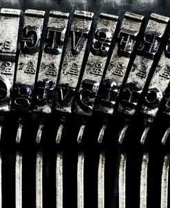 Black and White Macro Typewriter