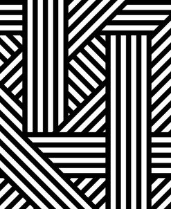 Black and White Bold Modern Abstract Line Art B
