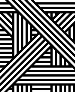 Black and White Bold Modern Abstract Line Art C