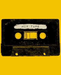 Retro Yellow Cassette Tape