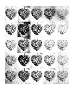 Black and White Pop Art Heart