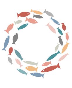 Colorful Abstract Shoal of Fish