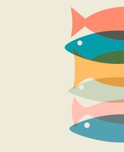 Colorful Pastel Abstract Fish Print A