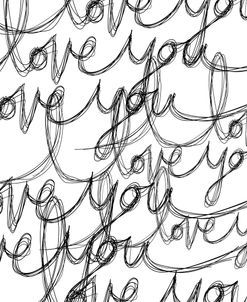 I Love You Grunge Handwriting