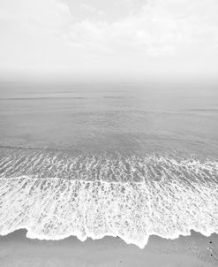 Black and White View of the Beach