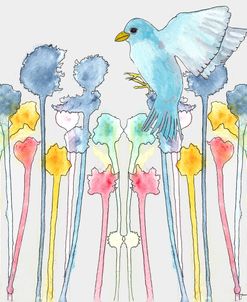 Wildflowers With Bird