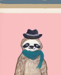 Hipster Sloth with Stripes