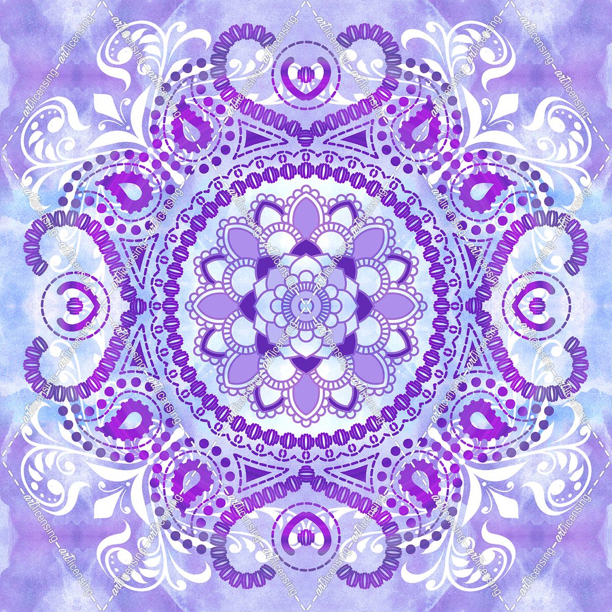 Bhakti-Purple Lotus Mandala