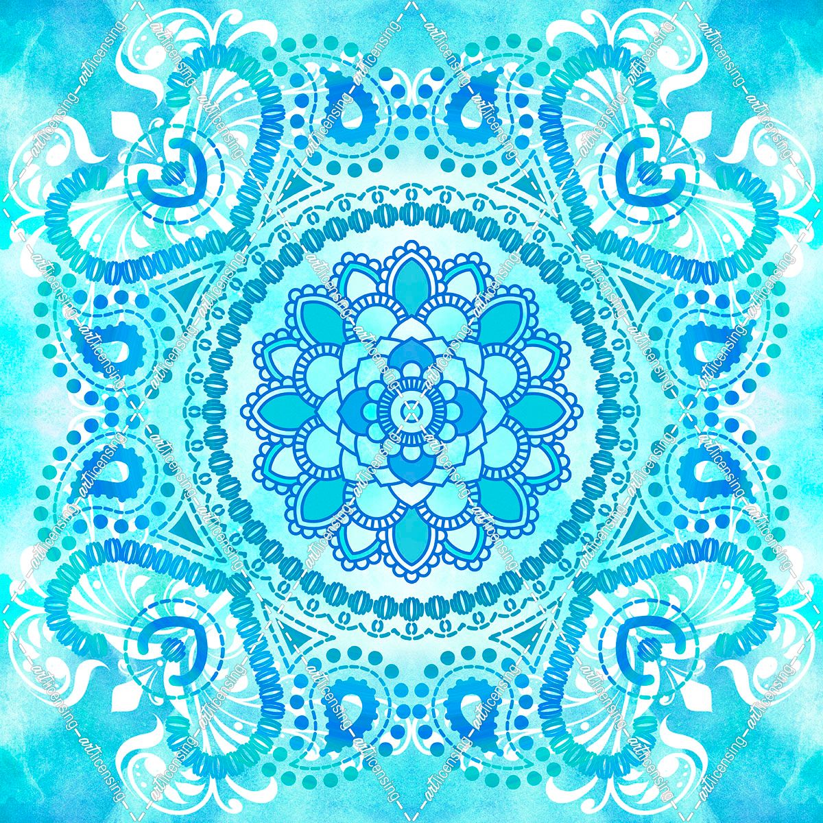Bhakti-Blue Lotus Mandala