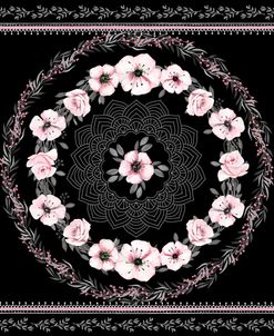 Floral Mandala 1-Black