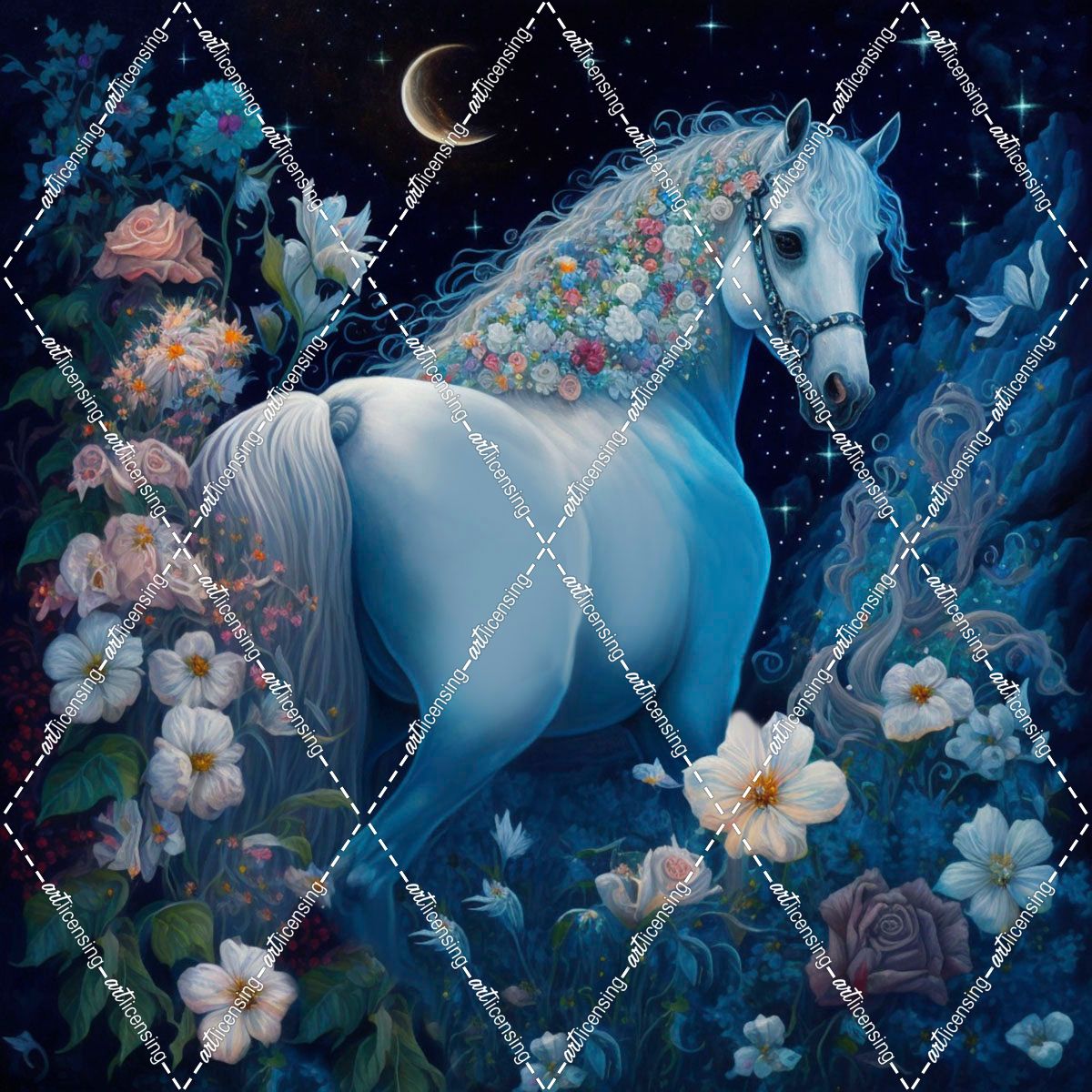Enchanting White Horse 1