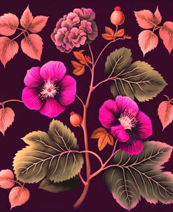 Deep Pink Abutilon Flowers