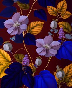 Lavender Abutilon Floral Pattern