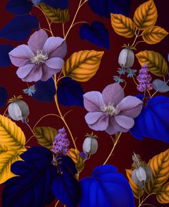 Lavender Abutilon Floral Pattern