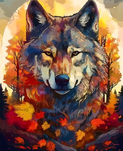 Grey Wolf in Autumn