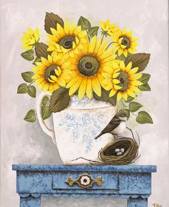 Sunflowers on Side Table