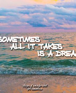 Sometimes All It Takes Is A Dream