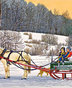 Children On The Sled, Western Ny