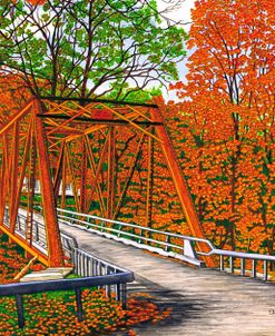 Clarksburg Old Bridge In Fall