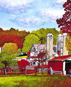 Covered Bridge And Buggy, Lancaster Co, Pa