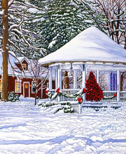 Gazebo At Ellicottville, Winter