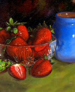 Strawberry Blue Vase