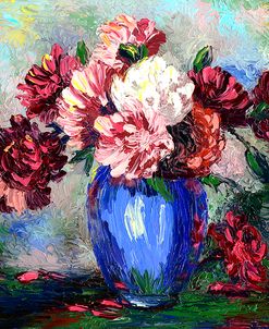 Flowers In A Blue Vase