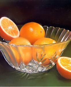 Oranges Crystal Vase
