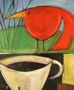 Coffee And Red Bird