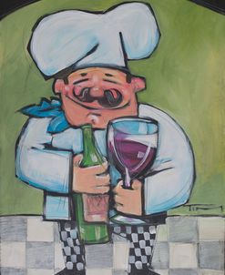 Chef With Wine A