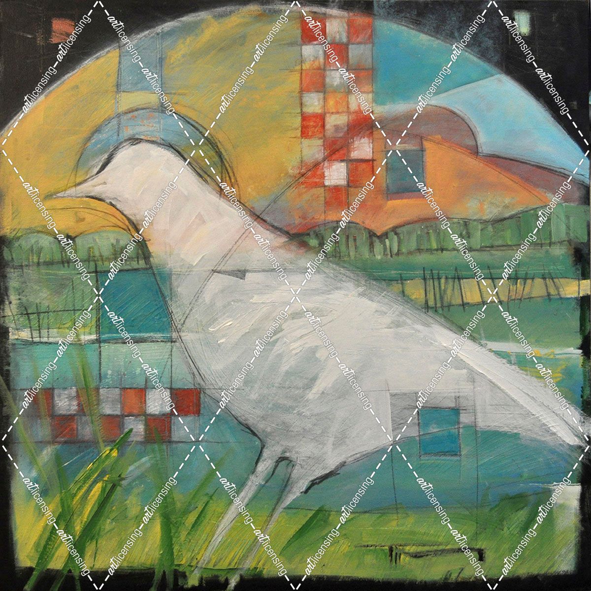White Bird In Marsh
