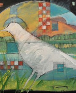 White Bird In Marsh