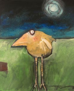 Yellow Bird In Moonlight