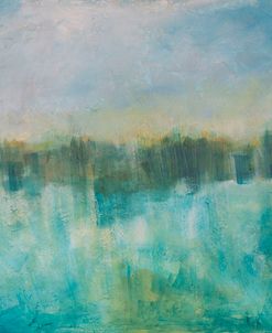 Teal Door After Rain